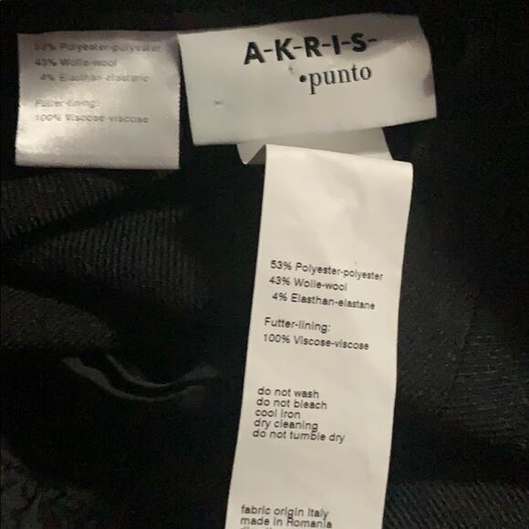 Akris Punto wool straight leg pants charcoal grey - Picture 3 of 5